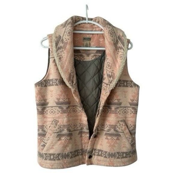 Duluth Trading Co Women's Southwest Aztec Sherpa Quilt Vest Jacket - Size Medium - Picture 1 of 9